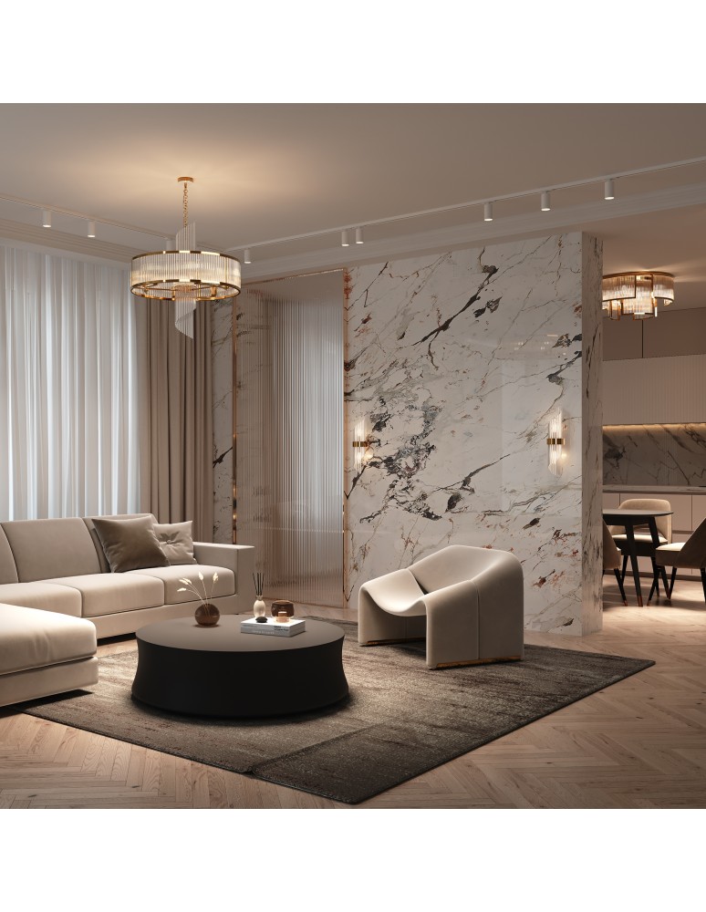 Glamour chandeliers - Maytoni Frame Glamour Chandelier 6xE14 60W Gold MOD174PL-06G - product kolory-swiatla.pl 2