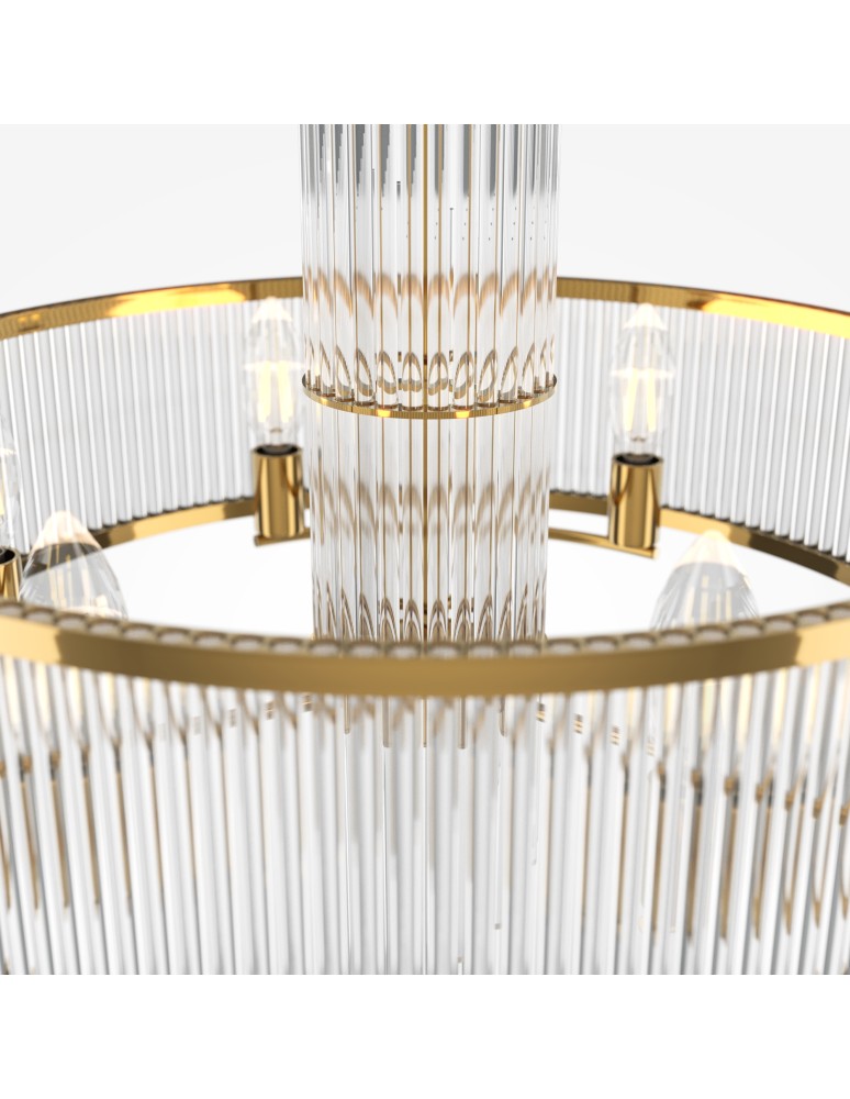 Glamour chandeliers - Maytoni Frame Glamour Chandelier 6xE14 60W Gold MOD174PL-06G - product kolory-swiatla.pl 3