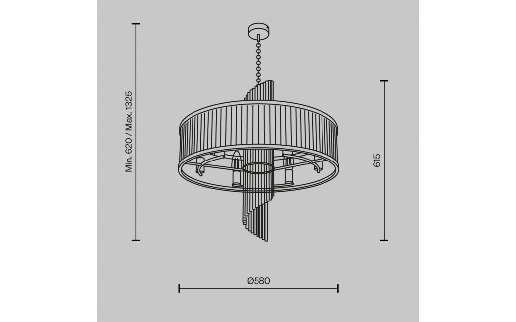 Maytoni Frame Żyrandol Glamour 6xE14 60W Złoty MOD174PL-06G