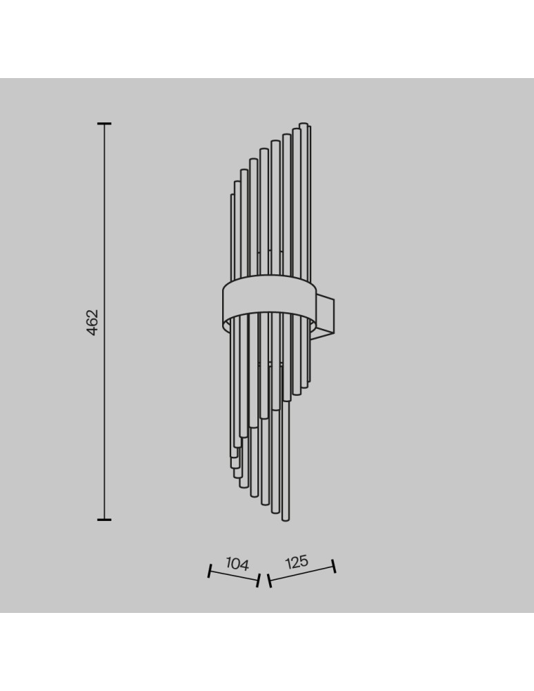 Wall lamps - Maytoni Frame Wall lamp/wall lamp 2xE14 60W Gold MOD174WL-02G - product kolory-swiatla.pl 7