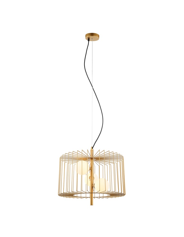 Loft pendant lamps - ITALUX Daren Gold Pendant 3xG9 25W MDM-3937/3 GD - product kolory-swiatla.pl 2