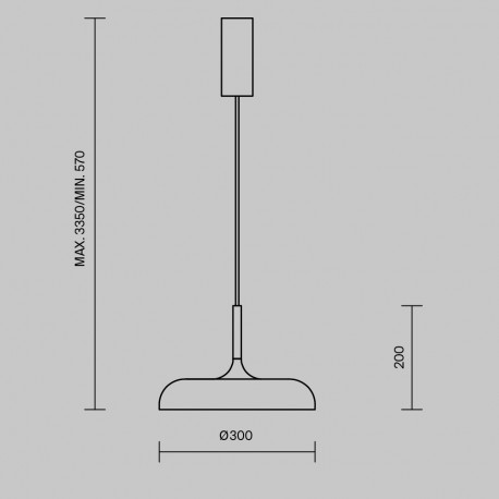 Maytoni Gerhard Lampa Wisząca Skandynawska LED 19W 1000lm 3000K Szary MOD189PL-L12GR3K1