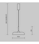 Pendant lamps - Maytoni Gerhard Scandinavian LED Pendant Lamp 19W 800lm 3000K Black MOD189PL-L12B3K1 - product 2