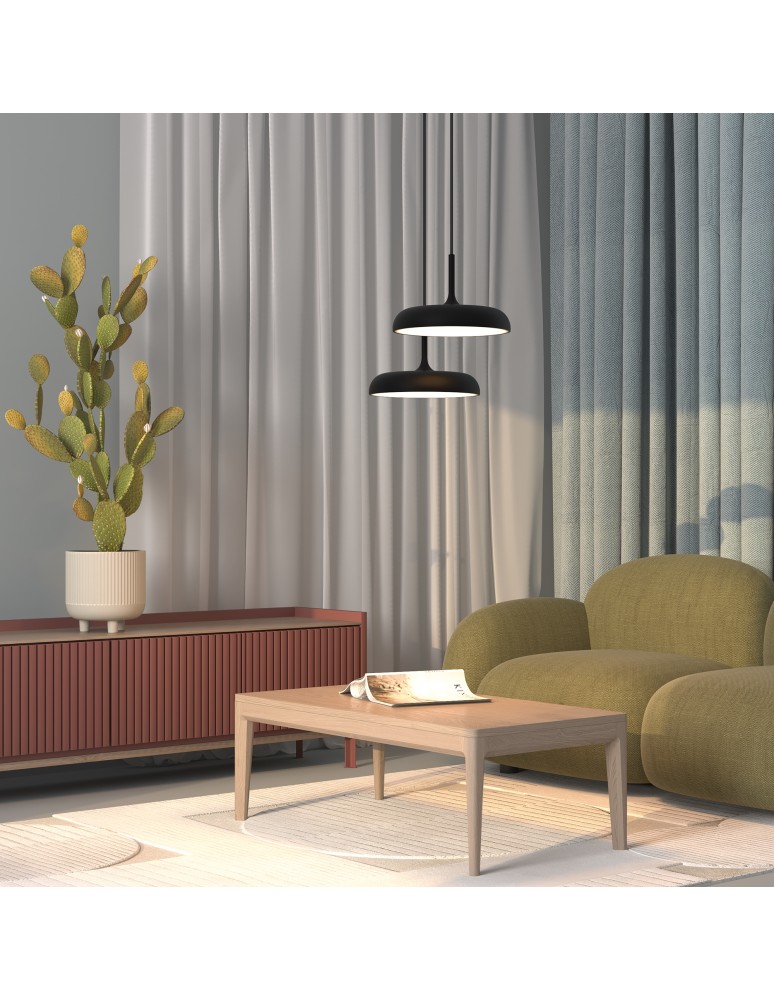 Pendant lamps - Maytoni Gerhard Scandinavian LED Pendant Lamp 26W 1200lm 3000K Black MOD189PL-L18B3K1 - product kolory-swiatla.pl 2