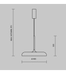Pendant lamps - Maytoni Gerhard Scandinavian LED Pendant Lamp 26W 1200lm 3000K Black MOD189PL-L18B3K1 - product 3