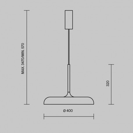 Maytoni Gerhard Lampa Wisząca Skandynawska LED 26W 1400lm 3000K Szary MOD189PL-L18GR3K1