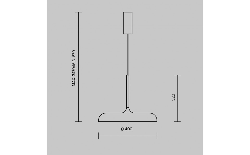 Maytoni Gerhard Lampa Wisząca Skandynawska LED 26W 1400lm 3000K Szary MOD189PL-L18GR3K1