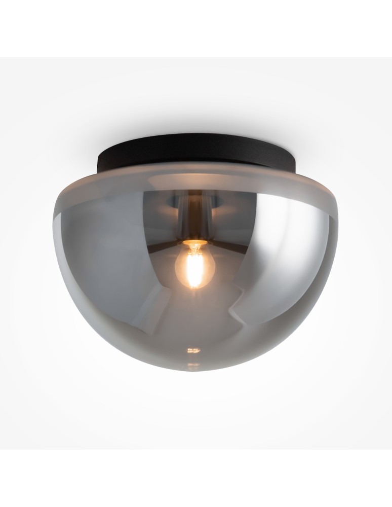 Small ceiling lamps - Maytoni Glassy Ceiling Lamp 1xE27 60W Black MOD270CL-01B - product kolory-swiatla.pl 1
