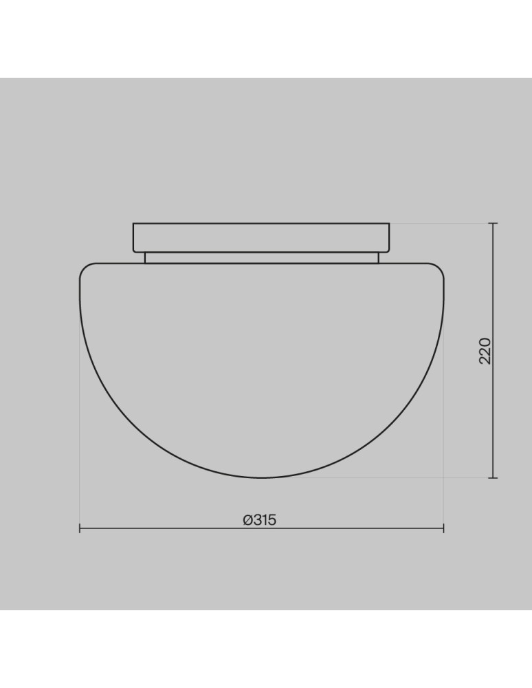 Small ceiling lamps - Maytoni Glassy Ceiling Lamp 1xE27 60W Black MOD270CL-01B - product kolory-swiatla.pl 3