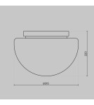 Maytoni Glassy Lampa Sufitowa 1xE27 60W Złoty MOD270CL-01G