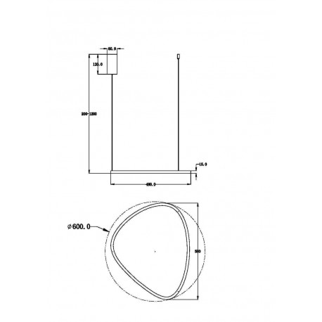 Maytoni Glint Lampa Wisząca LED 24W 1500lm 3000K Mosiądz MOD072PL-L28BS3K1