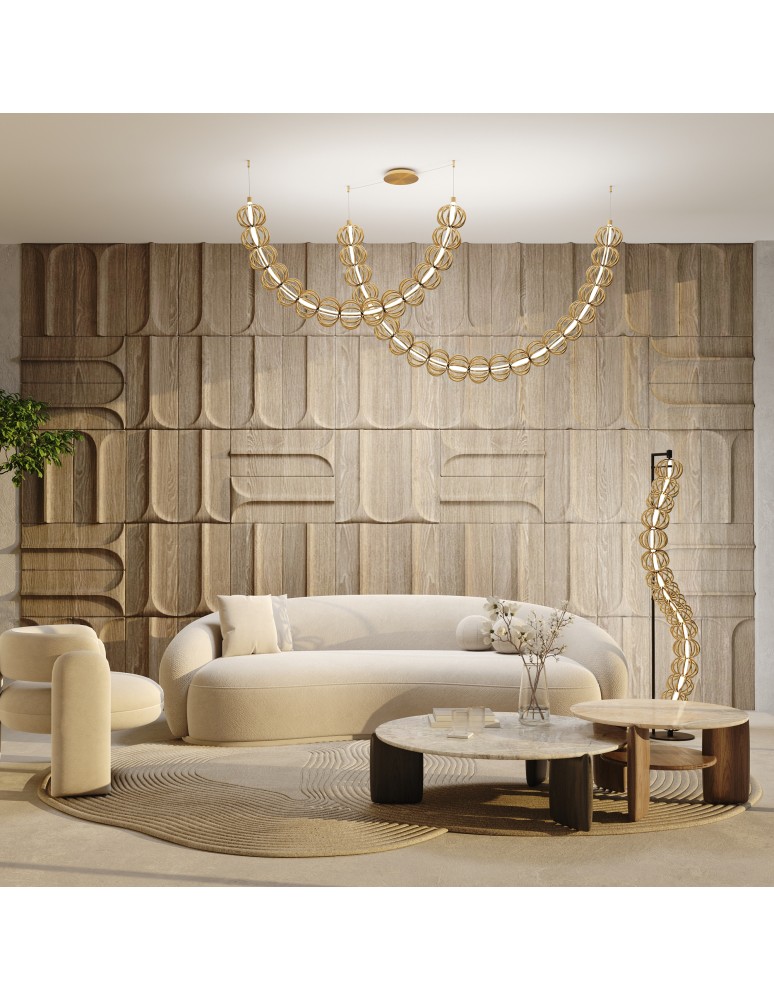 Modern floor lamps - Maytoni Golden Cage LED Floor Lamp 48W 3000lm 3000K Gold MOD216FL-L38G3K. - product kolory-swiatla.pl 2