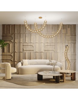 Maytoni Golden Cage Lampa Podłogowa LED 48W 3000lm 3000K Złoty MOD216FL-L38G3K - produkt 2