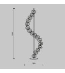 Maytoni Golden Cage Lampa Podłogowa LED 48W 3000lm 3000K Złoty MOD216FL-L38G3K