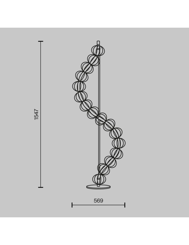 Maytoni Golden Cage Lampa Podłogowa LED 48W 3000lm 3000K Złoty MOD216FL-L38G3K