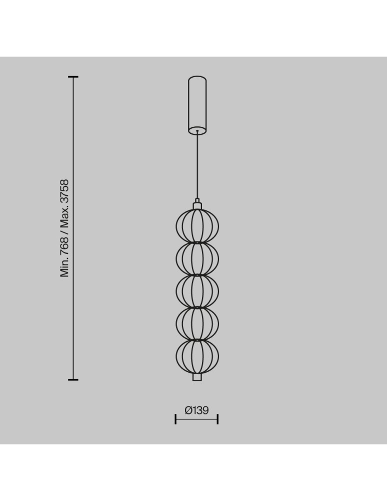 Pendant lamps - Maytoni Golden Cage LED Pendant Lamp 17W 1050lm 3000K Gold MOD216PL-L10G3K. - product kolory-swiatla.pl 6