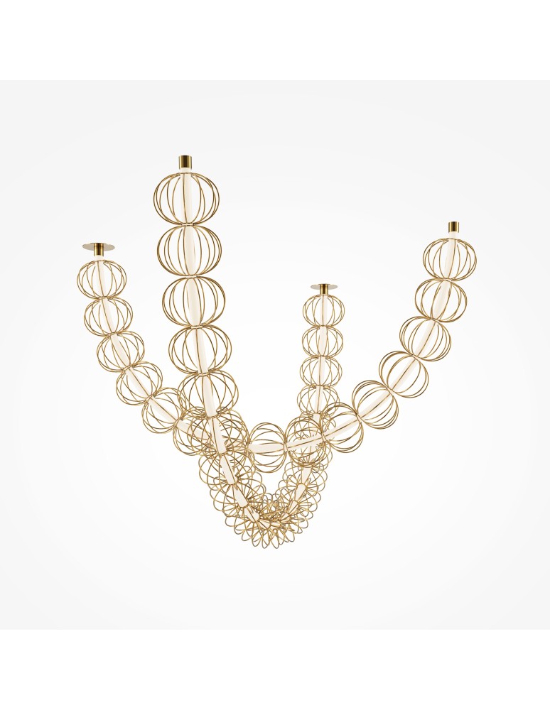 Pendant lamps - Maytoni Golden Cage LED Pendant Lamp 117W 6400lm 3000K Gold MOD216PL-L42G3K. - product kolory-swiatla.pl 3