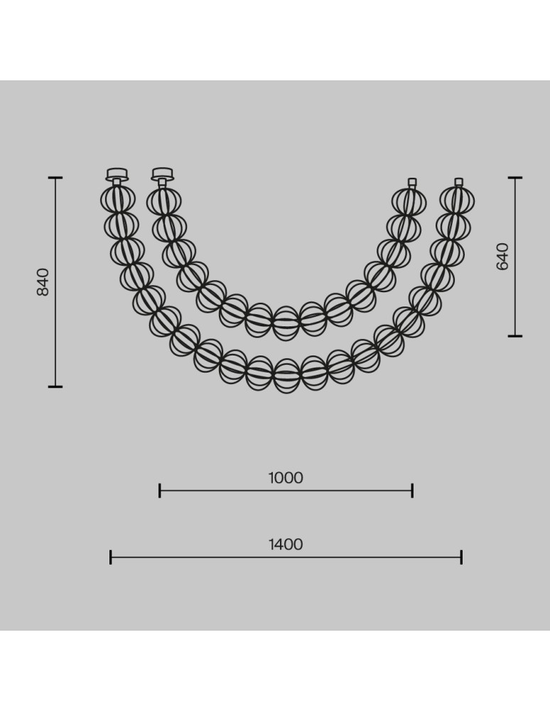 Pendant lamps - Maytoni Golden Cage LED Pendant Lamp 117W 6400lm 3000K Gold MOD216PL-L42G3K. - product kolory-swiatla.pl 6