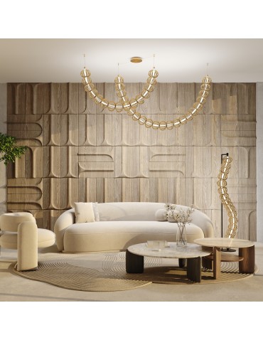 Maytoni Golden Cage Lampa Wisząca LED 107W 6110lm 3000K Złoty MOD216PL-L55G3K - produkt 2