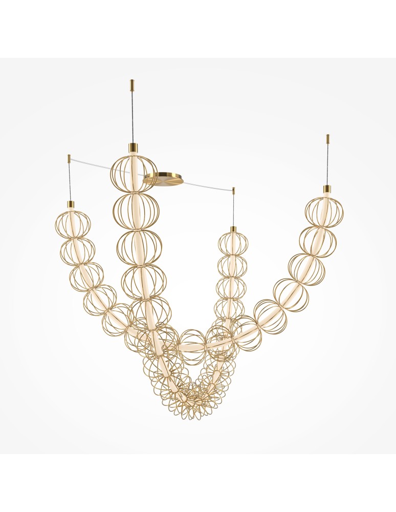 Pendant lamps - Maytoni Golden Cage LED Pendant Lamp 107W 6110lm 3000K Gold MOD216PL-L55G3K. - product kolory-swiatla.pl 4