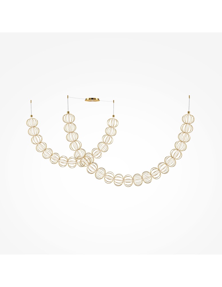 Pendant lamps - Maytoni Golden Cage LED Pendant Lamp 107W 6110lm 3000K Gold MOD216PL-L55G3K. - product kolory-swiatla.pl 5