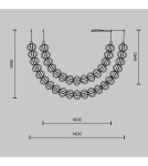 Pendant lamps - Maytoni Golden Cage LED Pendant Lamp 107W 6110lm 3000K Gold MOD216PL-L55G3K. - product 7