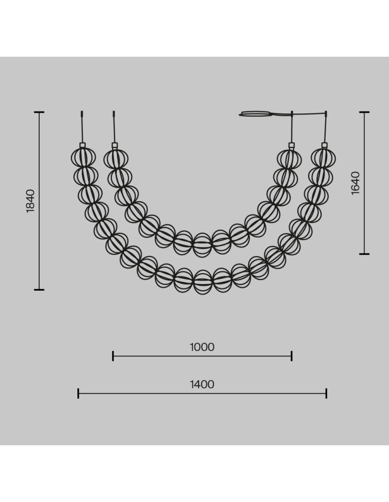 Pendant lamps - Maytoni Golden Cage LED Pendant Lamp 107W 6110lm 3000K Gold MOD216PL-L55G3K. - product kolory-swiatla.pl 7