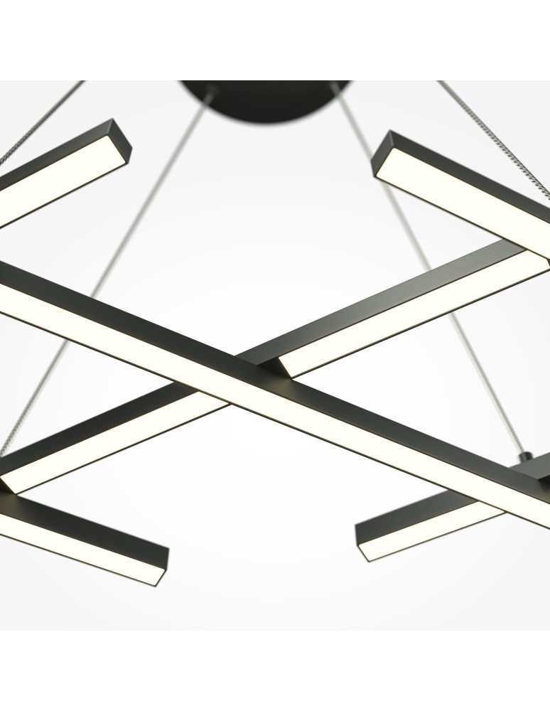Pendant lamps - Maytoni Halo LED Pendant Lamp 40W 800lm Black MOD244PL-L50BK - product kolory-swiatla.pl 2