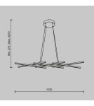 Pendant lamps - Maytoni Halo LED Pendant Lamp 40W 800lm Black MOD244PL-L50BK - product 6