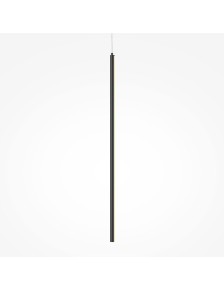Pendant lamps - Maytoni Halo LED Tube Pendant Lamp 11W 600lm Black MOD246PL-L12BK - product kolory-swiatla.pl 3