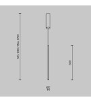 Pendant lamps - Maytoni Halo LED Tube Pendant Lamp 11W 750lm Brass MOD246PL-L12BSK. - product 7