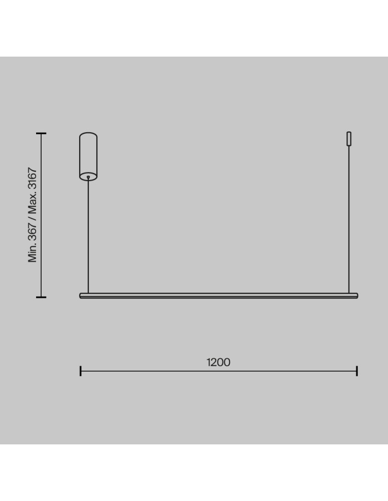Pendant lamps - Maytoni Halo Horizontal LED Pendant Lamp 16W 800lm Black MOD246PL-L24BK - product kolory-swiatla.pl 6