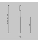 Pendant lamps - Maytoni Halo LED Tube Pendant Lamp 15W 750lm Black MOD246PL-L24BK1. - product 6