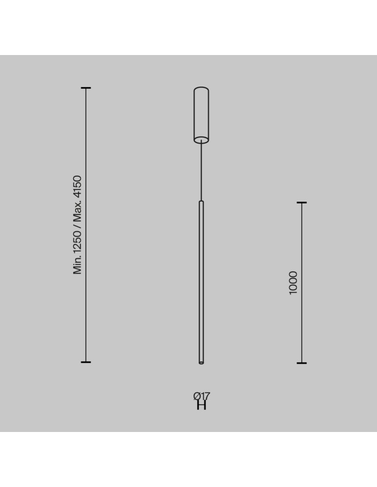 Pendant lamps - Maytoni Halo LED Tube Pendant Lamp 15W 750lm Black MOD246PL-L24BK1. - product kolory-swiatla.pl 6