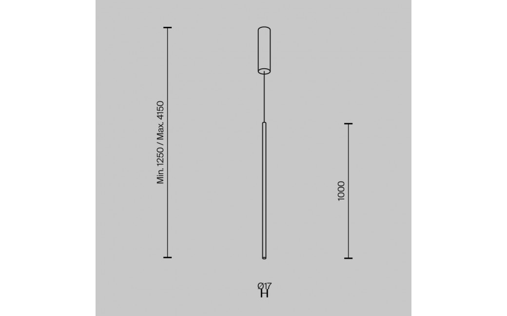 Maytoni Halo Lampa Wisząca Rurka LED 15W 750lm Czarny MOD246PL-L24BK1