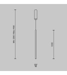 Pendant lamps - Maytoni Halo LED Tube Pendant Lamp 15W 1100lm Brass MOD246PL-L24BSK1. - product 6