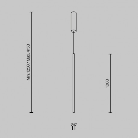 Maytoni Halo Lampa Wisząca Rurka LED 15W 1100lm Mosiądz MOD246PL-L24BSK1