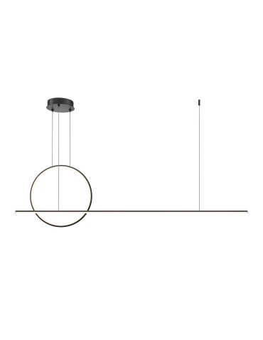 Maytoni Halo LED Pendant Lamp 40W 1500lm Black MOD247PL-L49BK