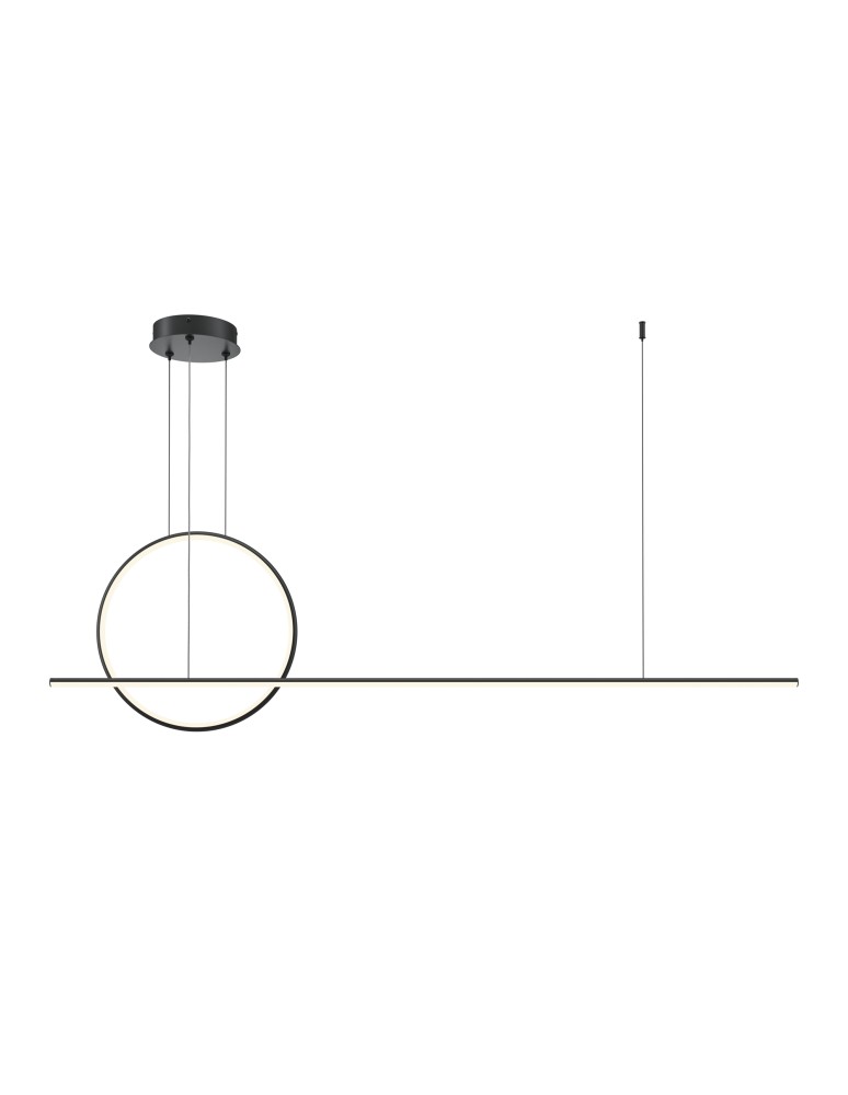 Pendant lamps - Maytoni Halo LED Pendant Lamp 40W 1500lm Black MOD247PL-L49BK - product kolory-swiatla.pl 1