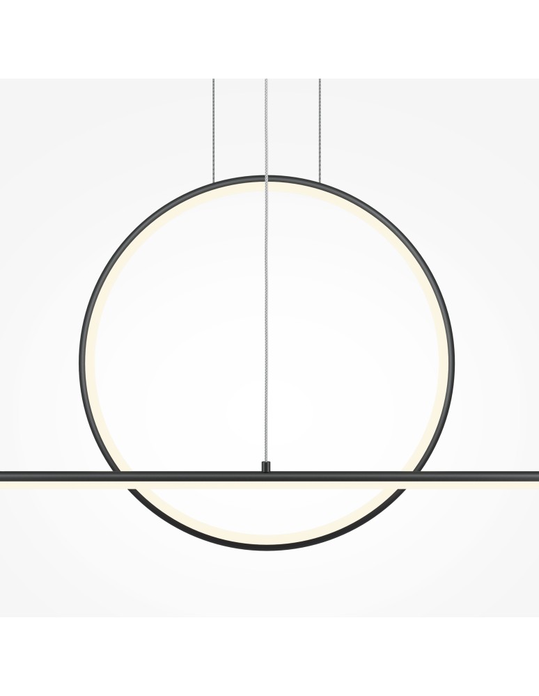 Pendant lamps - Maytoni Halo LED Pendant Lamp 40W 1500lm Black MOD247PL-L49BK - product kolory-swiatla.pl 3