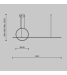 Pendant lamps - Maytoni Halo LED Pendant Lamp 40W 1500lm Black MOD247PL-L49BK - product 6