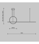 Pendant lamps - Maytoni Halo LED Pendant Lamp 40W 2100lm Brass MOD247PL-L49BSK. - product 6