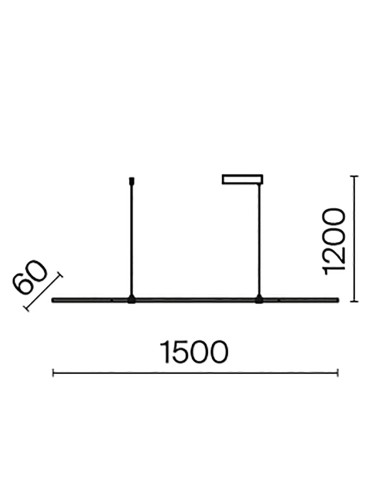 Maytoni Halo Horizontal LED Pendant Lamp 48W 2200lm Black MOD005PL-L48BK. - product 2