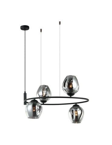 ITALUX Roxane Black Pendant 4xE27 40W MDM-4046-4 BK+SG
