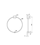 Wall lamps - Maytoni Halo Ring LED wall lamp 47W 2300lm 4000K Brass MOD005WL-L46BSK1. - product 8