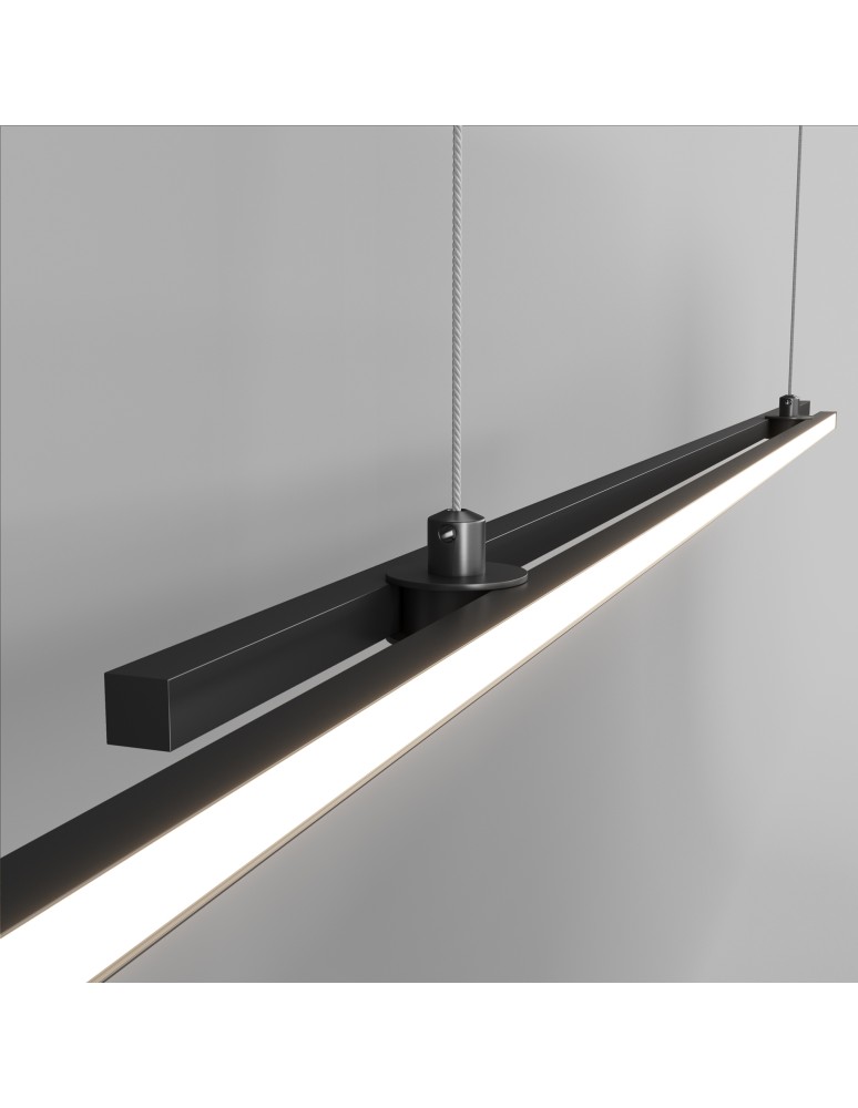 Pendant lamps over the island - Maytoni Halo Horizontal LED Pendant Lamp 48W 2200lm 4000K Black MOD005PL-L36BK. - product kolory-swiatla.pl 3
