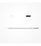Pendant lamps over the island - Maytoni Halo Horizontal LED Pendant Lamp 48W 2200lm 4000K Black MOD005PL-L36BK. - product 4