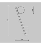 Designer wall lamps - Maytoni Kazimir Wall lamp/wall lamp 1xG9 40W Black MOD175WL-01B - product 3