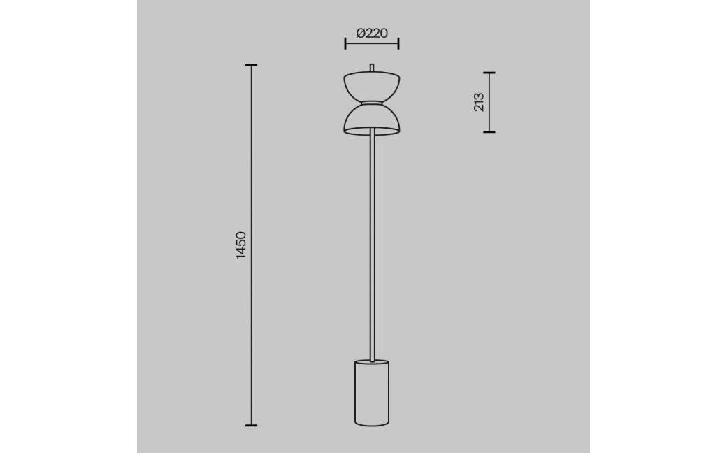 Maytoni Kyoto Lampa Podłogowa LED 11W 1300lm 3000K Złoty, Szary MOD178FL-L11G3K
