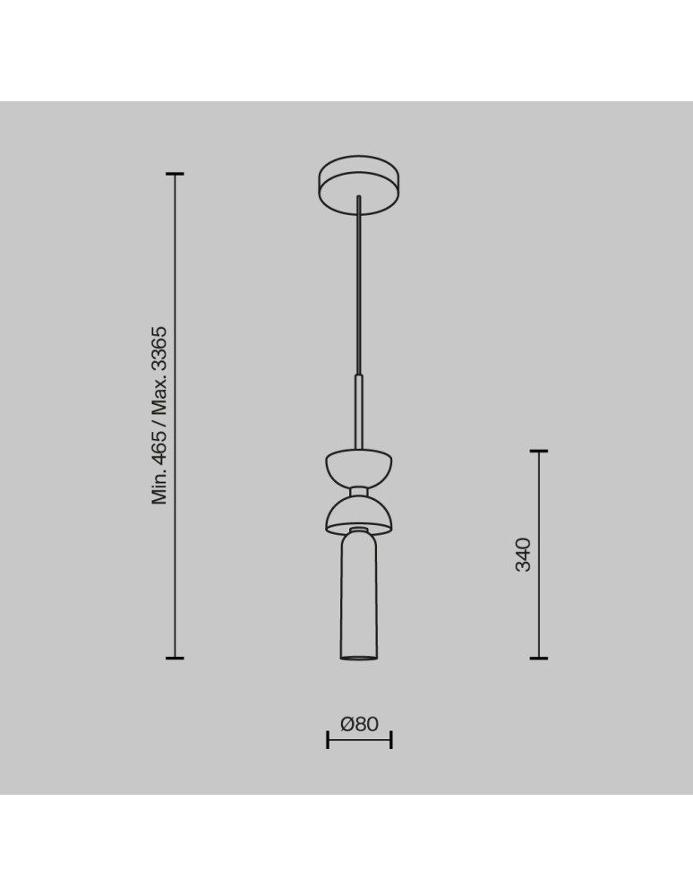 Pendant lamps - Maytoni Kyoto Pendant Lamp 1xG9 28W Black MOD178PL-01B - product kolory-swiatla.pl 6